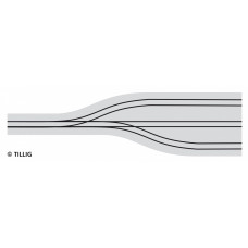 Kolejové rozvětvení do depa, s asfaltem/betonem, 3 stání, tramvajové kolejivo Luna, H0, Tillig 87632