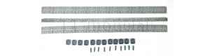Povrch komunikace s dlažbou, 316,8 mm, 3 kusy, tramvajové kolejivo Luna, TT/H0m, Tillig 87318