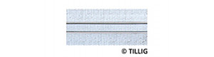 Přímá kolej s dlažbou, 105,6 mm, tramvajové kolejivo Luna, TT/H0m, Tillig 87011