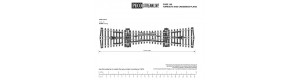 Křižovatková výhybka jednostranná, délka 249 mm, 12˚, H0, Peco SL-80