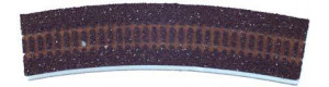 Štěrkové lože pro obloukovou kolej R1 (poloměr 310 mm), hnědé, TT, Tillig 86303