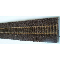 Štěrkové lože pro flexi kolej s dřevěnými pražci, hnědé, délka 680 mm, TT, Tillig 86308