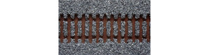 Štěrkové lože pro flexi kolej s betonovými pražci, šedé, délka 680 mm, TT, Tillig 86360