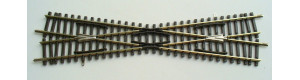 Kolejová křižovatka K1 15 stupňů, s kovovými srdcovkami, TT, Tillig 83161