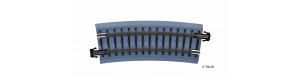 Oblouková kolej s podložím BR 22, R 310 mm/15 st., hnědé pražce, TT, Tillig 83720
