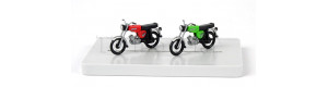 Motocykl Simson S51, 2 kusy, červený a zelený, TT, Kres 11151