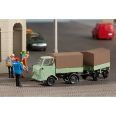 Stavebnice nákladního automobilu Multicar M22 s přívěsem, s plachtovou nástavbou, jednorázová série, TT, Auhagen 43674