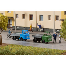 Stavebnice dvou nákladních automobilů Multicar M22, valník a sklápěč, N, Auhagen 44656