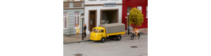 Nákladní automobil Goliath Express 1100, valník s plachtou, Deutsche Post, H0, Auhagen 66025