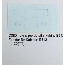 Vyřezávaná okna pro detailní kabiny E512, TT, Štěpnička D080