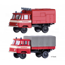 Set dvou hasičských automobilů Robur, TT, model Galerie Tillig 2022, DOPRODEJ, Tillig 502180