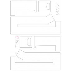 Zakrývací masky pro bílé pruhy - T138/148 CAS32, TT, Štěpnička D077
