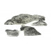 Sádrový odlitek pro skalní zářez, barvený, šedočerný, 4 kusy, Polák 3005