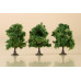 Listnaté stromy, tmavě zelené, 3 kusy, 7 cm, Auhagen 70936