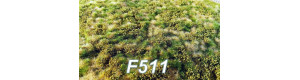 Foliáž, louka, křoviny nízké jarní, se suchými drny, 18 × 18 cm, Model Scene F511