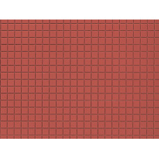 Dekorativní deska, čtvercová dlažba, červená, H0/TT, Auhagen 52422