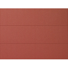 Dekorativní deska, vlnitý plech, červený, H0/TT, Auhagen 52430