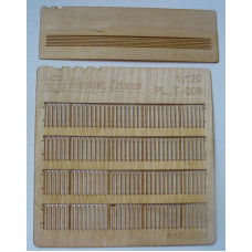 Plot dřevěný, šiřší prkna, TT, Model Scene PLT-008