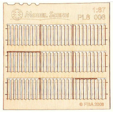 Prkenný plot – širší prkna, H0, Model Scene PL8-008