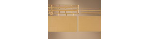 Cihlové stěny s věnci, 2 kusy, žluté, H0/TT, Auhagen 41207