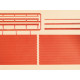 Cihlové stěny s věnci, 2 kusy, červené, H0/TT, Auhagen 41205