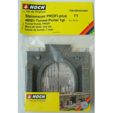 Tunelový portál jednokolejný, kamenný, TT, Noch 48051