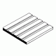Bílé plastové desky s drážkami tvaru "Novelty" (půl-V), 150 x 300 x 1 mm, Evergreen 4062
