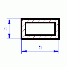 Mosazný profil obdelníkového průřezu 6 x 3 x 0,30 mm, L=500 mm, MSZ 9063