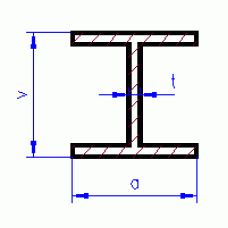 Profil H, mosaz, L=500 mm, rozměry 1 x 1 mm, stěna 0,25 mm, MSZ 7011