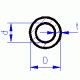 Trubka, mosaz, metrická tenkostěnná řada, stěna 0,225 mm, L=300 mm, D=2,5 mm, 3 ks,K&S Engineering 9833