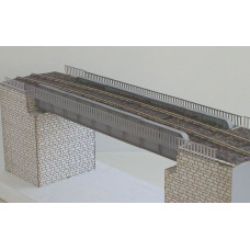 Ocelový svařovaný most s průběžným štěrkovým ložem, H0, KB model 5421