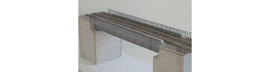 Ocelový svařovaný most s průběžným štěrkovým ložem, TT, KB model 4421