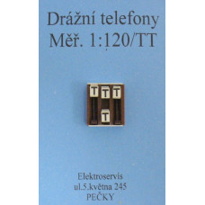 Drážní telefon - skříňka, 4 kusy, TT, ES Pečky 19212