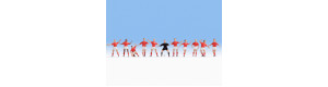 Sada figurek, fotbalový tým, 11 figurek v červeno-bílých dresech, TT, Noch 45967