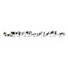 Krávy, černo-bílé, H0, Noch 15721