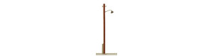 Pouliční lampa B - dřevěný sloup, teple bílé světlo, TT, JM Detail 312304