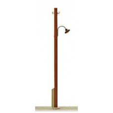 Pouliční lampa C - dřevěný sloup, bílé světlo, TT, DOPRODEJ, JM Detail 312205