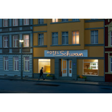 Neonový nápis "Hotel Schwan", H0, Auhagen 58101