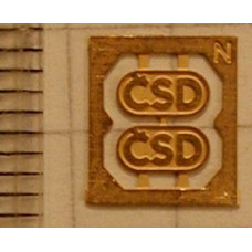 Logo ČSD na lokomotivy, 80. léta, 2 kusy, N, Lepieš N005