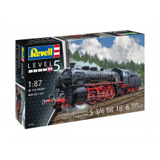 Stavebnice rychlíkové parní loko S3/6 BR18 + tendr 2‘2’T, H0, Revell 02168