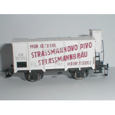Stavebnice chladicího vozu na pivo ČSD, Strassmannovo pivo Moravská Ostrava, TT, DK model TT0657