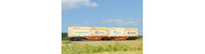 Stavebnice kontejnerového vozu Sggrss 55, ČDC, VI. epocha, TT, SDV 12117