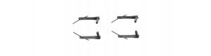 Náhradní díl, stěrače na Tauruse, levý a pravý, černé, H0, Roco 123785