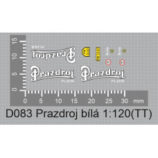 Obtisky - loga pivovaru Prazdroj, bílá, TT, Štěpnička D083