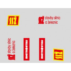 Obtisky – logo SSŽ, METROSTAV, TT, Štěpnička D097