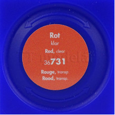 Barva akrylová, transparentní červená, 18 ml, Revell 36731