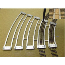 Šablony pro pokládání kolejí, obloukové, pro koleje H0 ROCO LINE flexi, poloměry 358–604,4 mm, 5 kusů, H0, KaModel H0/R/SET