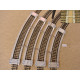 Set kolejových šablon obloukových pro flexikoleje Tillig, R 267 až 396 mm, 4 kusy, TT, KaModel TT/T/SET