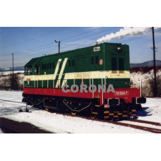 Pohlednice, dieselelektrická lokomotiva 721.524-7 v Prunéřově, Corona CPV005
