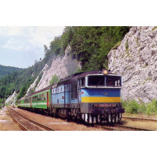Pohlednice, motorová lokomotiva 750.238 ve st. Harmanec - červenec 2002, Corona CPV028